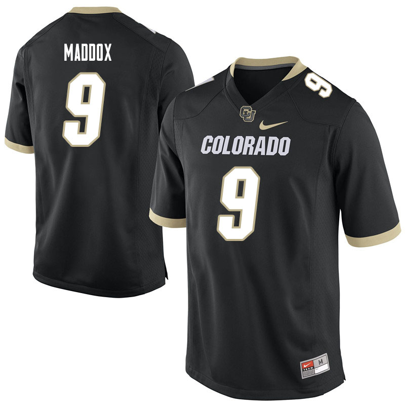 Men #9 Aaron Maddox Colorado Buffaloes College Football Jerseys Sale-Black - Click Image to Close